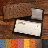 Ostrich Checkbook Cover