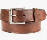 Brown Oil Tanned Belt with Scallops