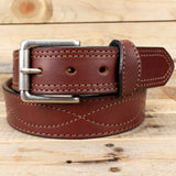 Dark Brown Figure 8 Belt & Cowhide Cash Clip Combo