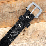 Python Glossy Black Belt