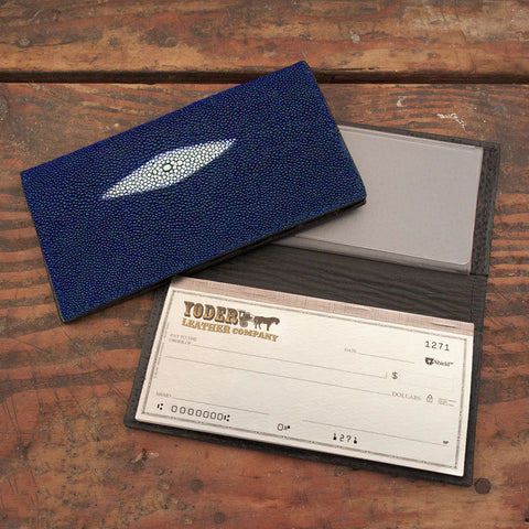 Stingray Blue Checkbook