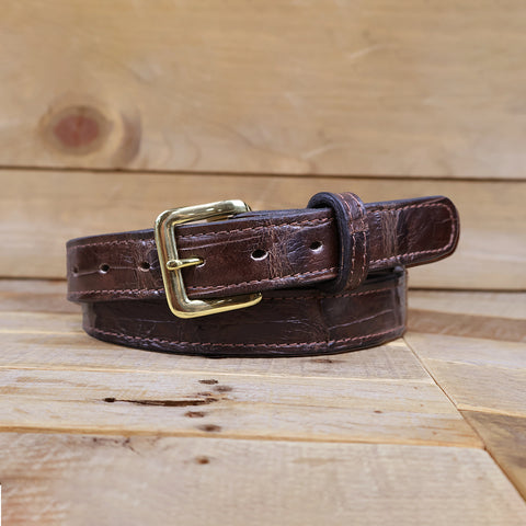 Alligator Matte Brown Belt