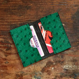 Ostrich Card Case Wallet