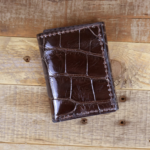 Alligator Full Gloss Brown Trifold