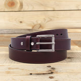 The Ridge - Double Layer Black Leather Belt 1.5"