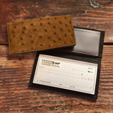 Ostrich Checkbook Cover