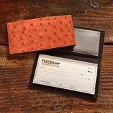 Ostrich Checkbook Cover