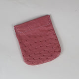 Pink Ostrich Coin Pouch - SALE ITEM