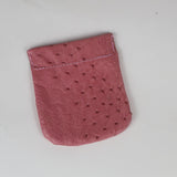 Pink Ostrich Coin Pouch - SALE ITEM