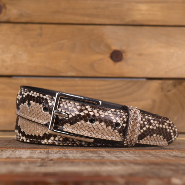 Python Snakeskin Leather Dress Belt – Yoder Leather Company
