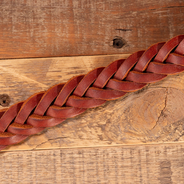 Brown Hand Braided Amish Leather Dress Belt Yoder Leather Company