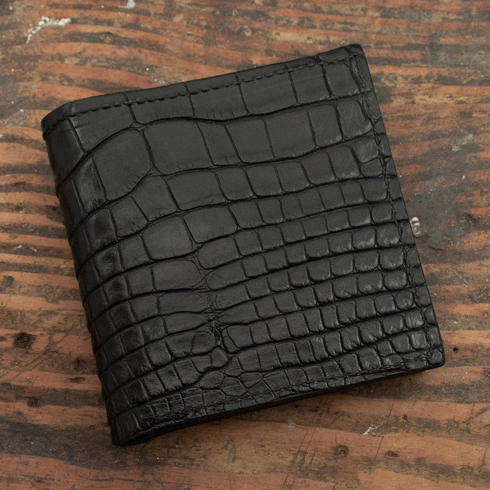Alligator Leather Hipster Black