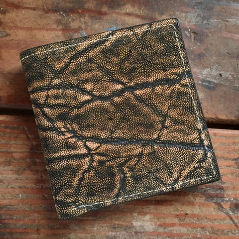 Elephant Hide Leather Hipster Wallet Treebark