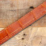 Men's Alligator Cognac Leather Belt