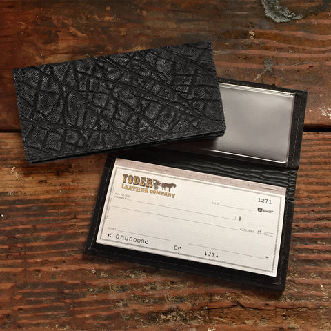 Black Elephant Checkbook Cover