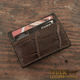 Brown Alligator Cash Clip
