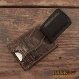Brown Alligator Money Clip Wallet