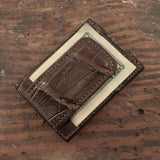 Brown Alligator Money Clip Wallet