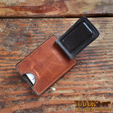 Brown Clip Wallet Magnetic