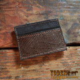 Brown Lizard Magnetic Money Clip Wallet