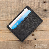 Black Sharkskin Money Clip Wallet
