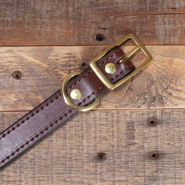 Handmade Brown Leather Dog Collar Yoder Leather Company