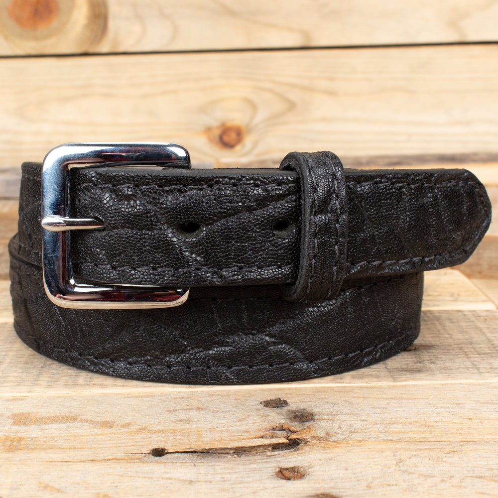 Black Elephant Hide Belt