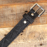 Black Elephant Leather Belt