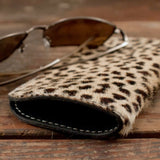 Furry Leopard Print Eyeglass Case