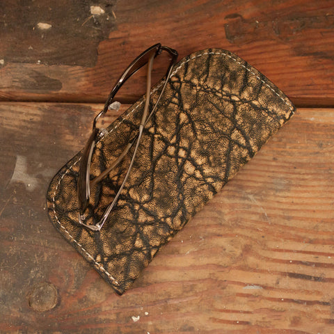Treebark Elephant Leather Glasses Case