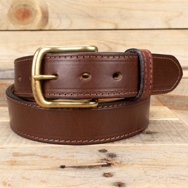 Brown Horse Hide Leather Belt - Amish Handmade – Yoder Leather Company