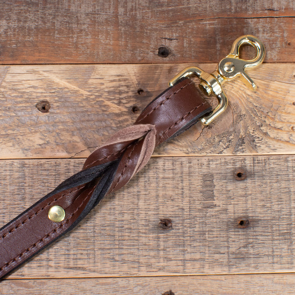 Braided Brown Dog Leash - Durable & Stylish