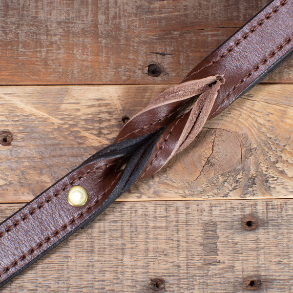 Handmade Brown Braided Leather Dog Leash Yoder Leather Company
