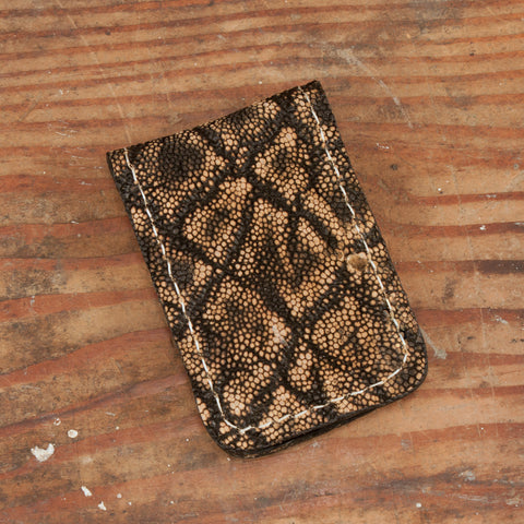 Treebark Elephant Leather Money Clip