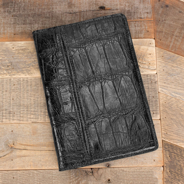 Elegant Alligator Black Portfolio | Yoder Leather – Yoder Leather