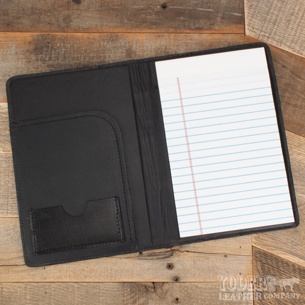 Amish Handmade Cowhide Leather Notebook Portfolio / Organizer – Brown Or Black – Yoder Leather