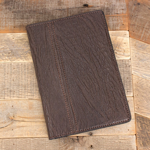 Brown Sharkskin Portfolio Notepad