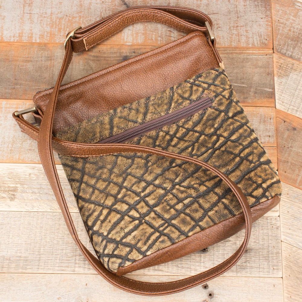 Treebark Pattern Elephant Leather Purse