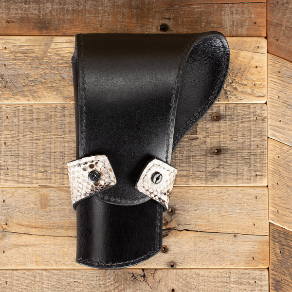 Amish Made Python Head Banded Western Revolver Holster Yoder Leather