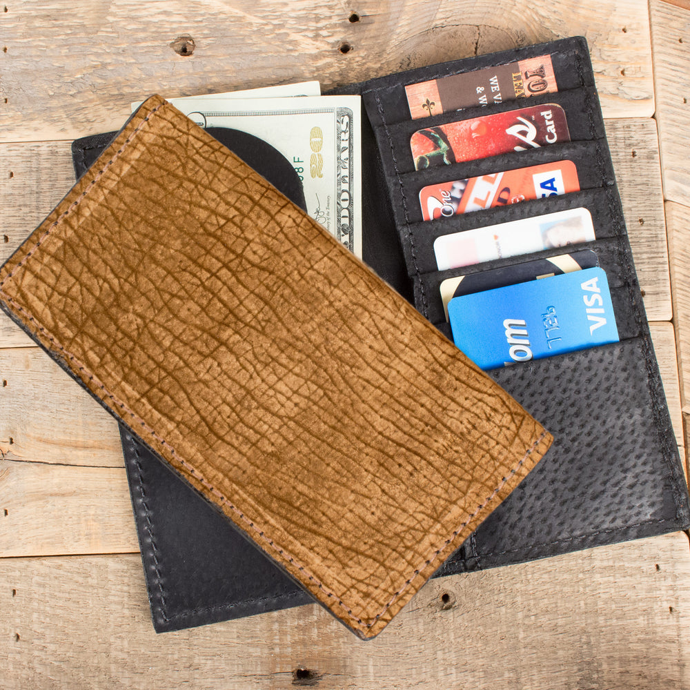 Tan Hippo Tall Wallet