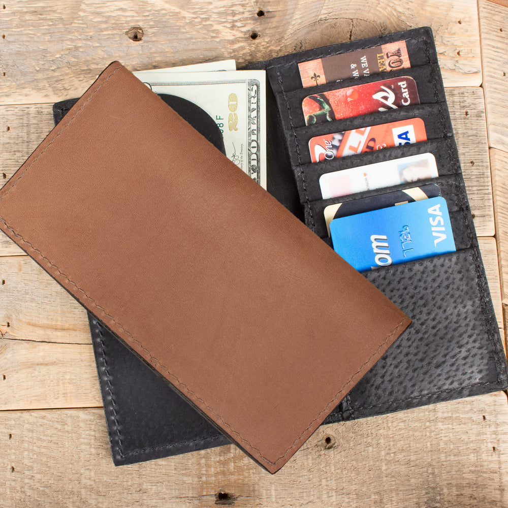 Tan Kangaroo Checkbook Wallet