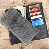Gray Lizard Checkbook Wallet