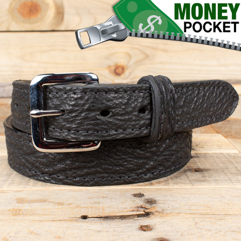 Black Shark Skin Belt