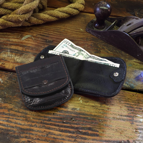 Brown Eel Skin Taxi Wallet