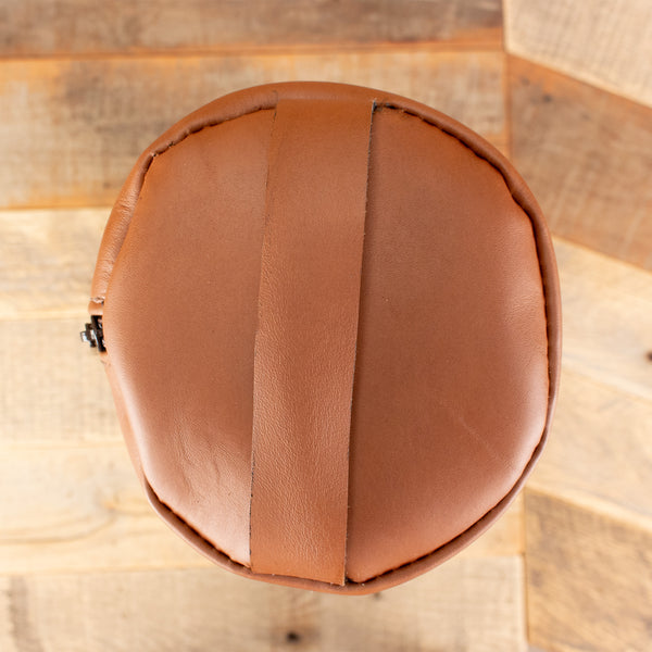 Brown Cowhide Leather Toiletry Hygiene Bag Yoder Leather Company