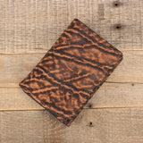Rustic Brown Elephant Trifold Leather Wallet