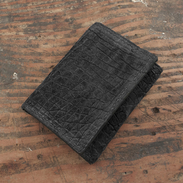 Amish Hand Made Black Hippo Trifold Wallet – Yoder Leather Company