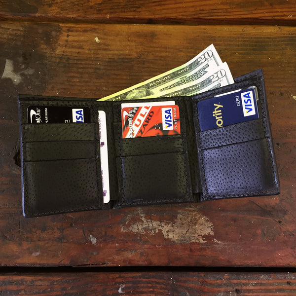 black trifold wallet - Stylish Black Trifold Wallet | Yoder