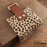 Hair On Leopard Print Leather Wallet