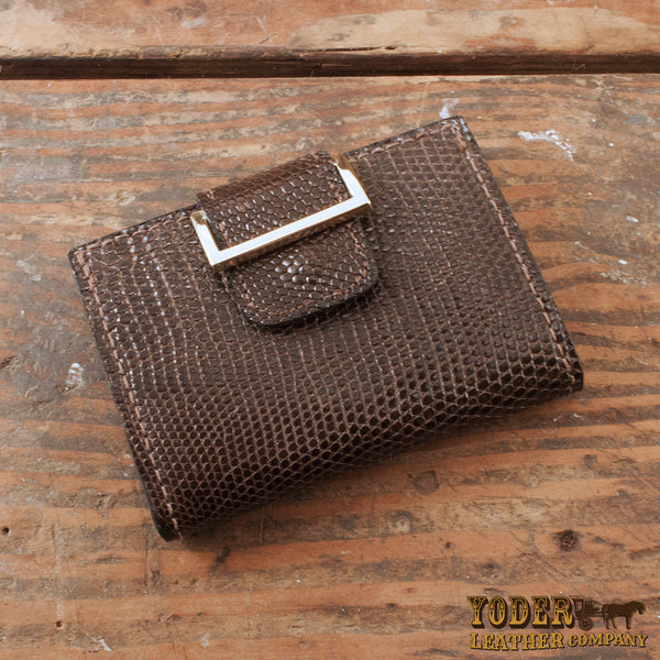 Women's Brown Lizard Leather Wallet – Yoder Leather Company